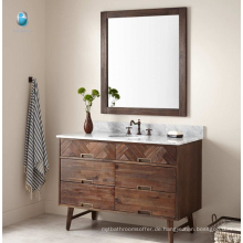 Badezimmer Design italienischen Cararra weißen Marmor Top 48 &quot;Bad Vanity Set / amerikanischen Stil Badezimmer Schrank